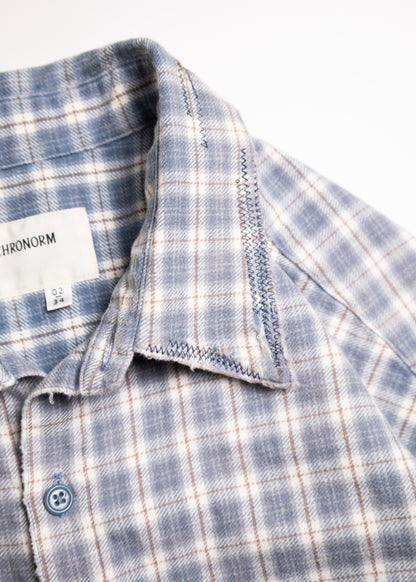 [ANACHRONORM] CHECK REMAKED WIDE SHIRTS