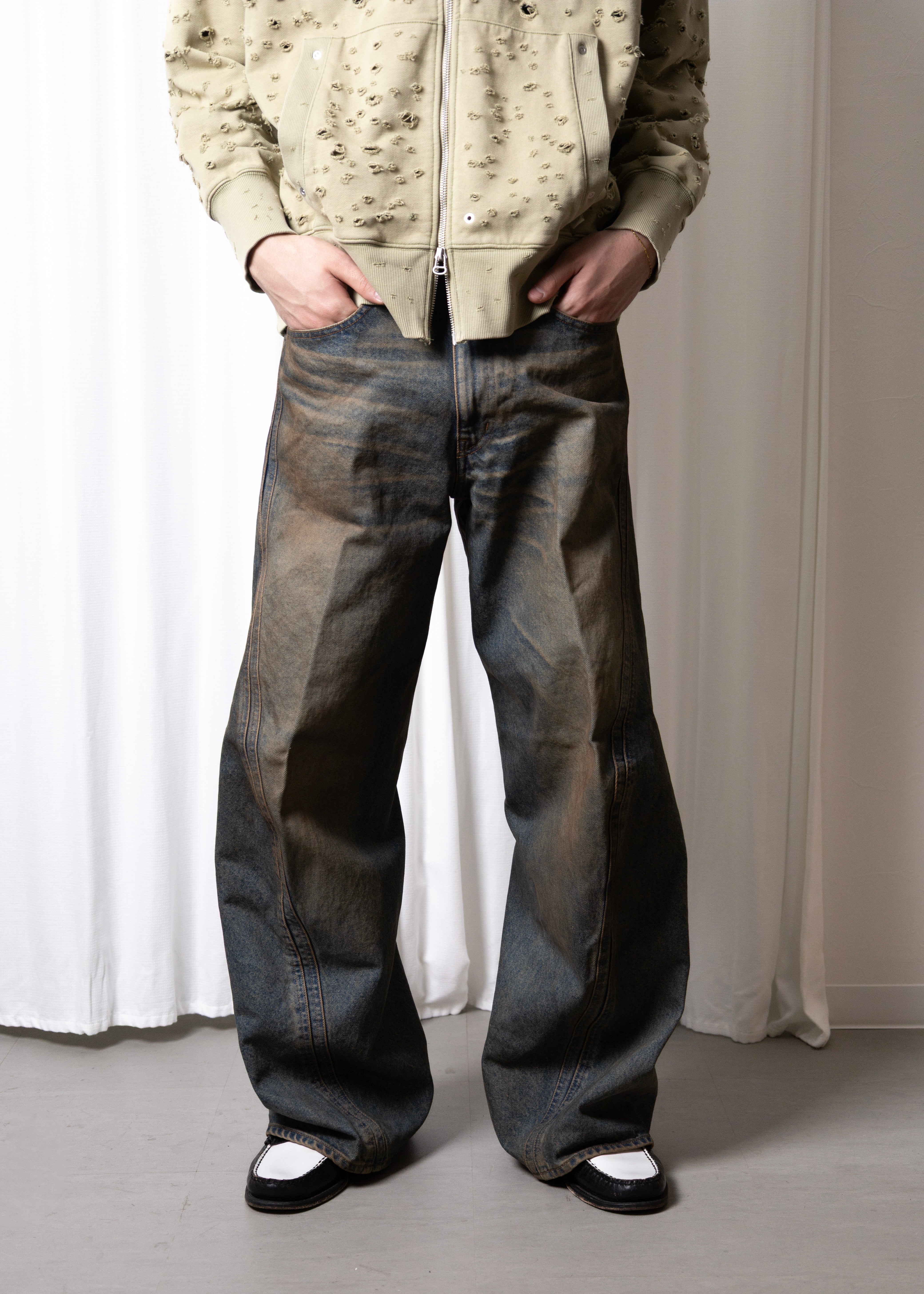 パンツ NVRFRGT 3D TWISTED WIDE LEG JEANS NVRFRGT - 【残りわずか】3D Twisted Wide Leg Jeans | ACRMTSM