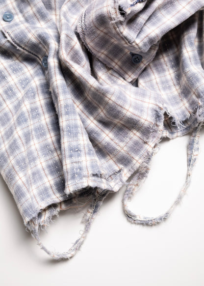 [ANACHRONORM] CHECK REMAKED WIDE SHIRTS