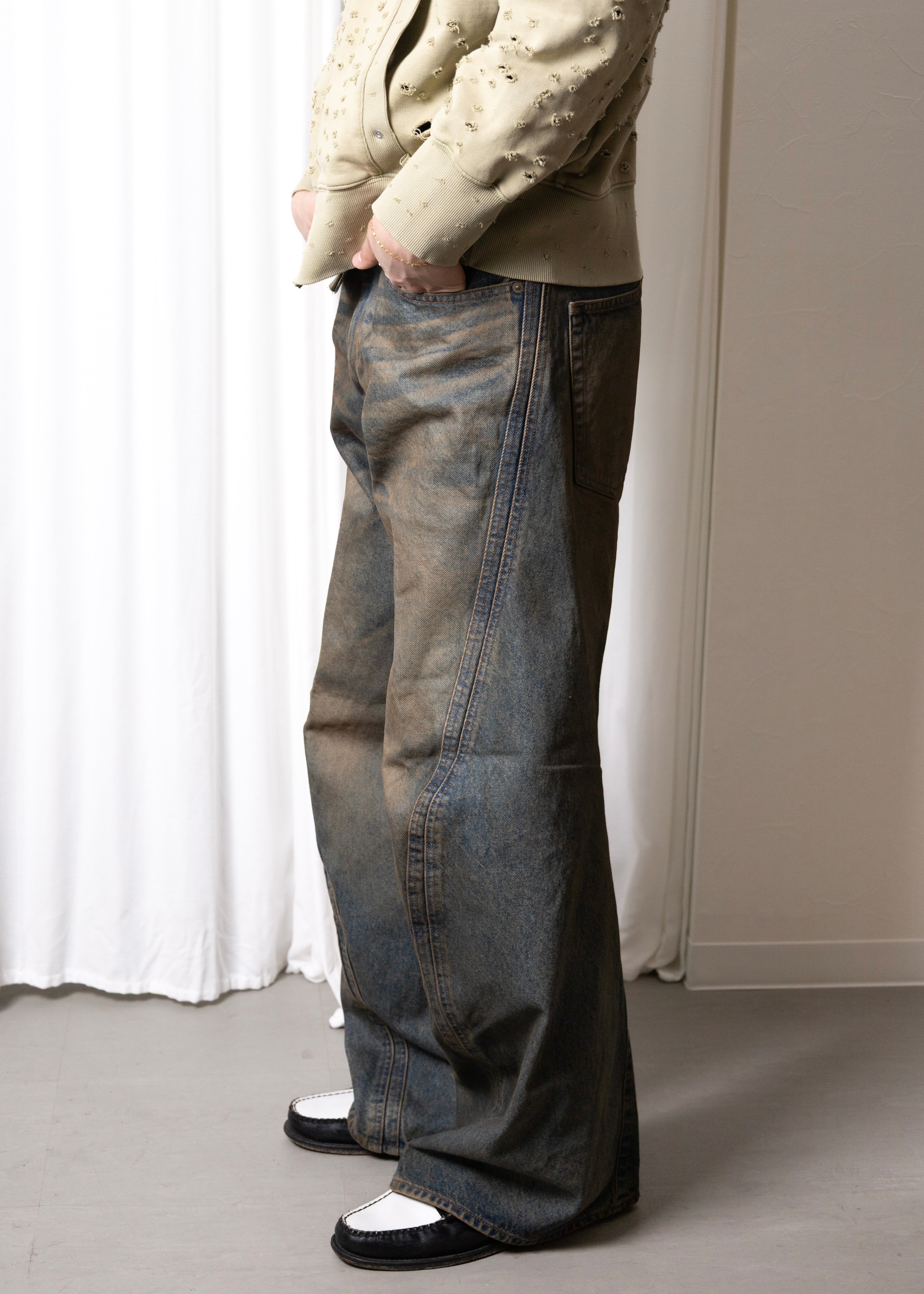【匿名配送】NVRFRGT 3DTwistedWide Leg Jeans NVRFRGT - 【残りわずか】3D Twisted Wide Leg Jeans | ACRMTSM