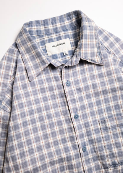 [ANACHRONORM] CHECK REMAKED WIDE SHIRTS