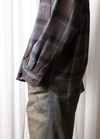 [SUGARHILL] OMBRE PLAID SHIRTS LOOSE FIT