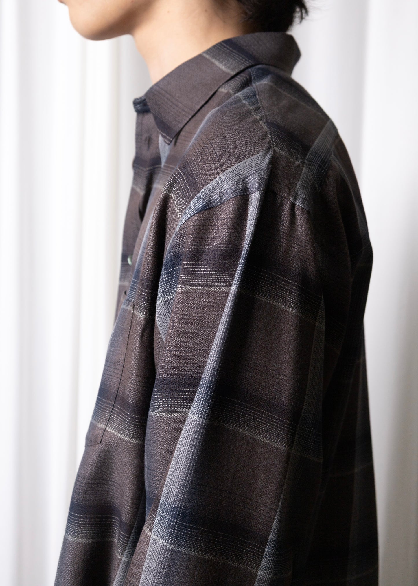 [SUGARHILL] OMBRE PLAID SHIRTS LOOSE FIT