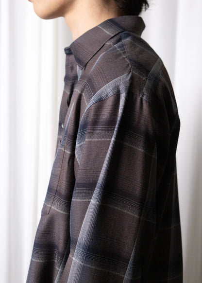 [SUGARHILL] OMBRE PLAID SHIRTS LOOSE FIT