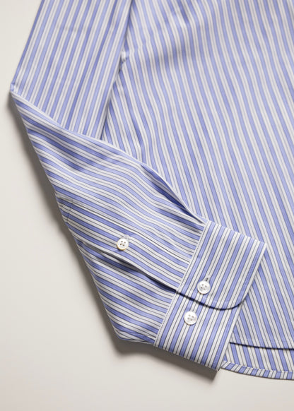 [KANEMASA PHIL.] 46G Stripe Atmosphere Shirt