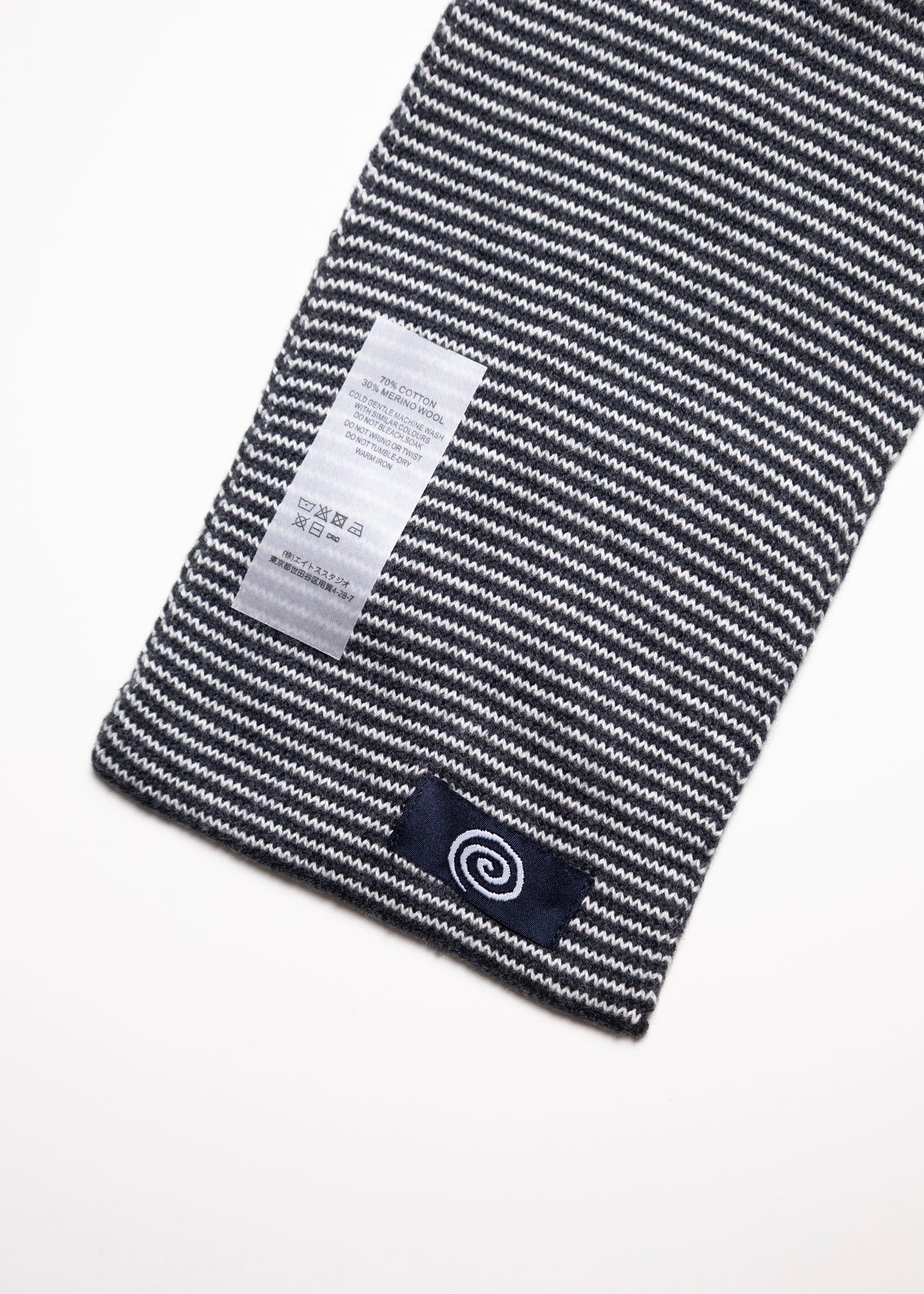 [SOL soonerorlater] KNITTED BORDER SCARF