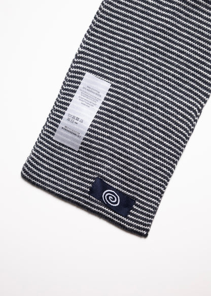 [SOL soonerorlater] KNITTED BORDER SCARF