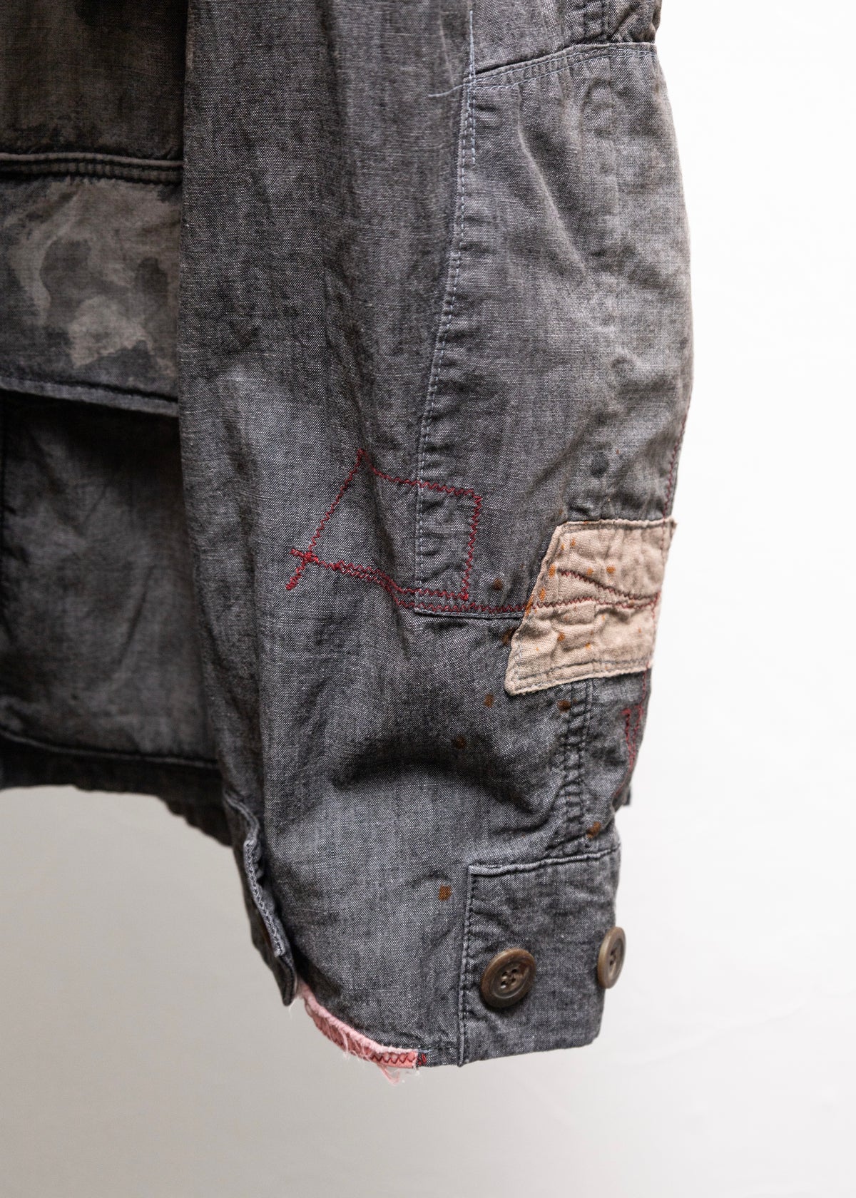 [ANACHRONORM] CHAMBRAY REMAKED FATIGUE JACKET