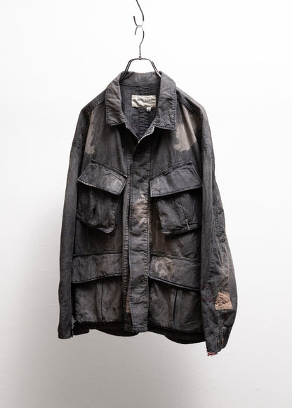 [ANACHRONORM] CHAMBRAY REMAKED FATIGUE JACKET