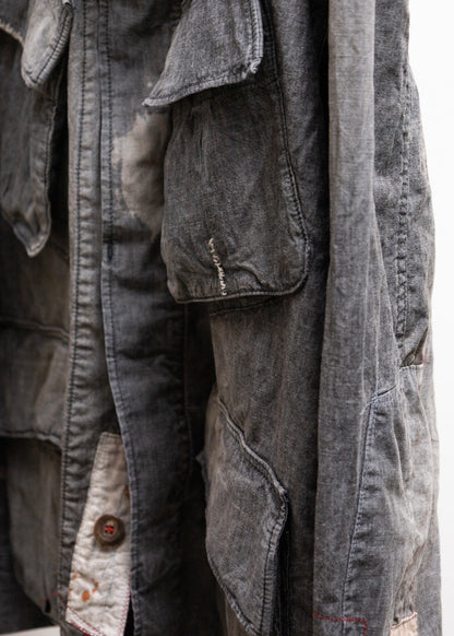 [ANACHRONORM] CHAMBRAY REMAKED FATIGUE JACKET