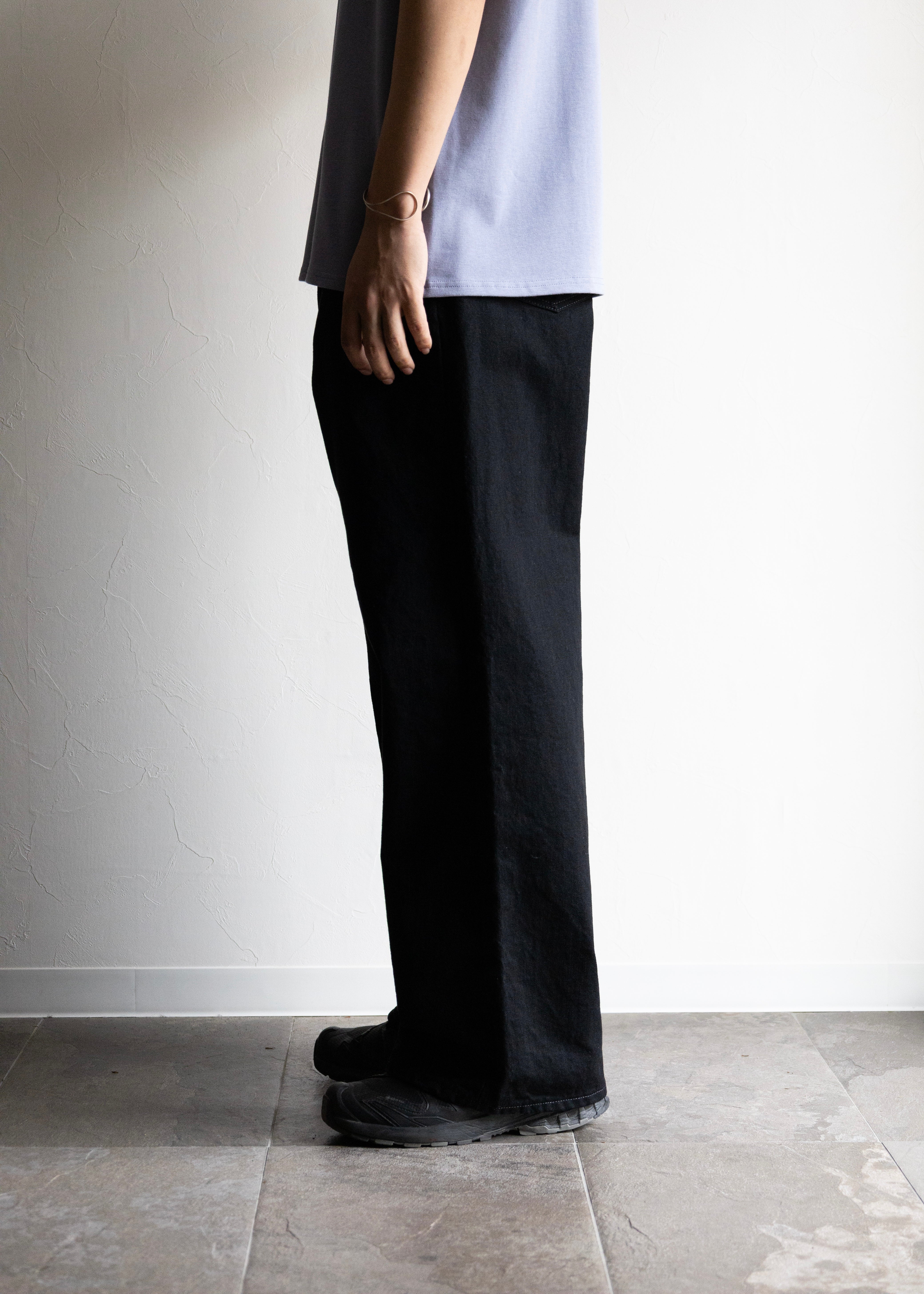 【美品】ネイキッドゲージ ASHLEY ワイドレッグデニム 2 ブラック nakedgauge(ネイキッドゲージ)｜ASHLEY JEANS BLACK 正規取扱店