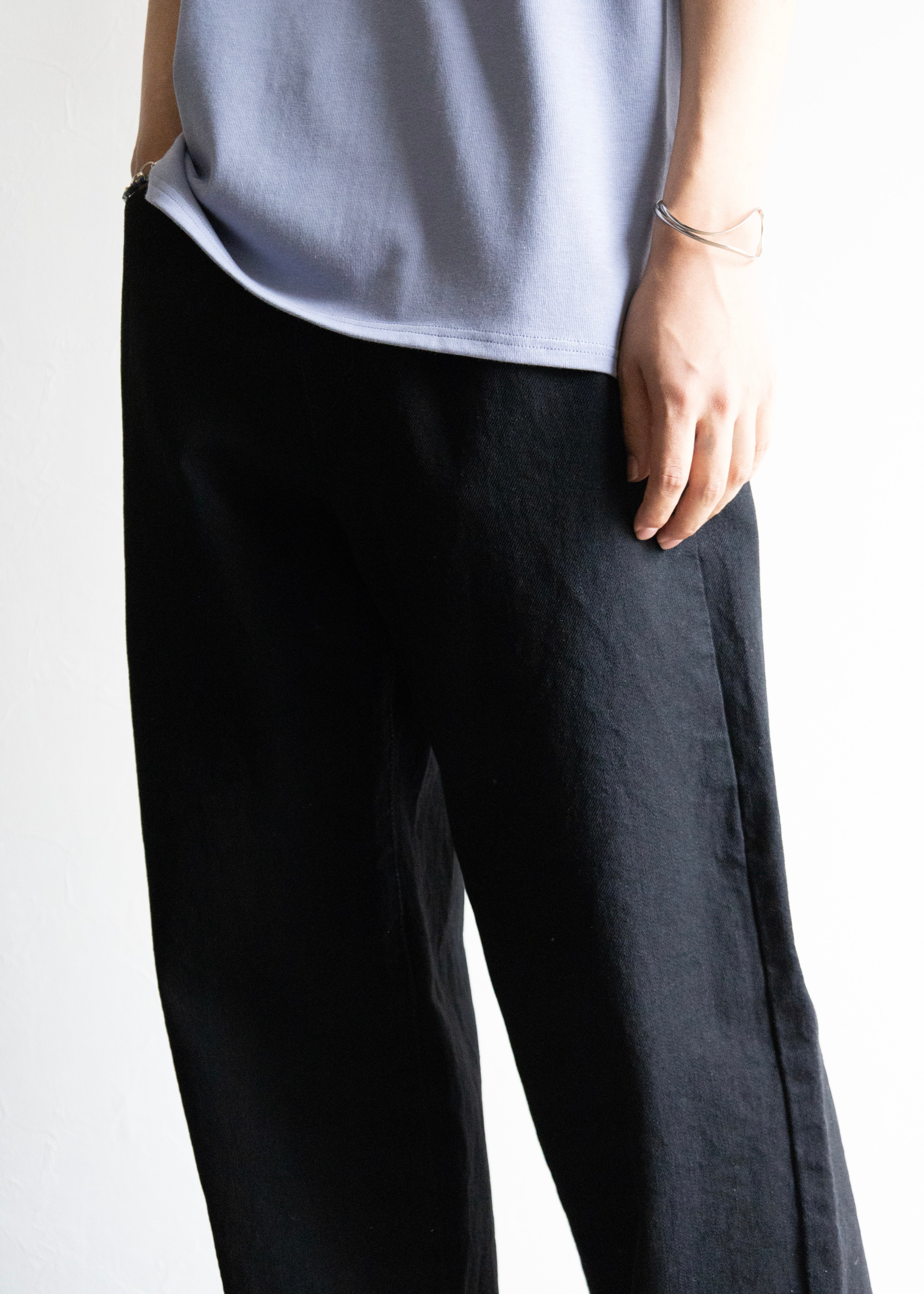 【美品】ネイキッドゲージ ASHLEY ワイドレッグデニム 2 ブラック nakedgauge（ネイキッドゲージ）ASHLEY JEANS – process