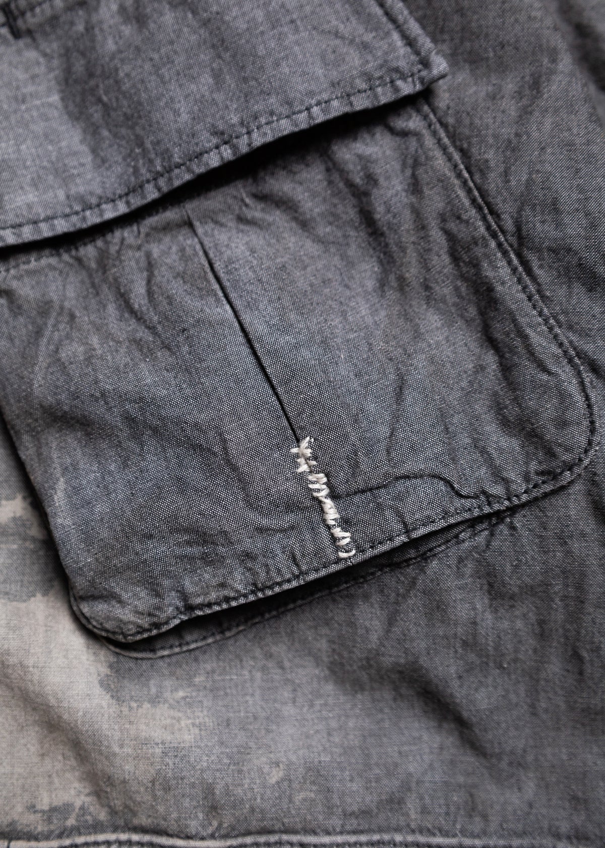 [ANACHRONORM] CHAMBRAY REMAKED FATIGUE JACKET
