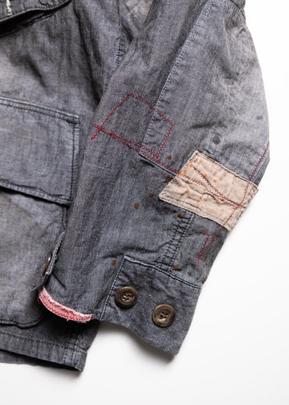 [ANACHRONORM] CHAMBRAY REMAKED FATIGUE JACKET