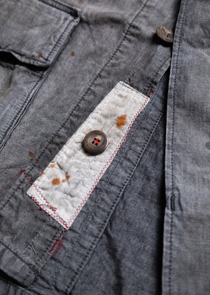 [ANACHRONORM] CHAMBRAY REMAKED FATIGUE JACKET