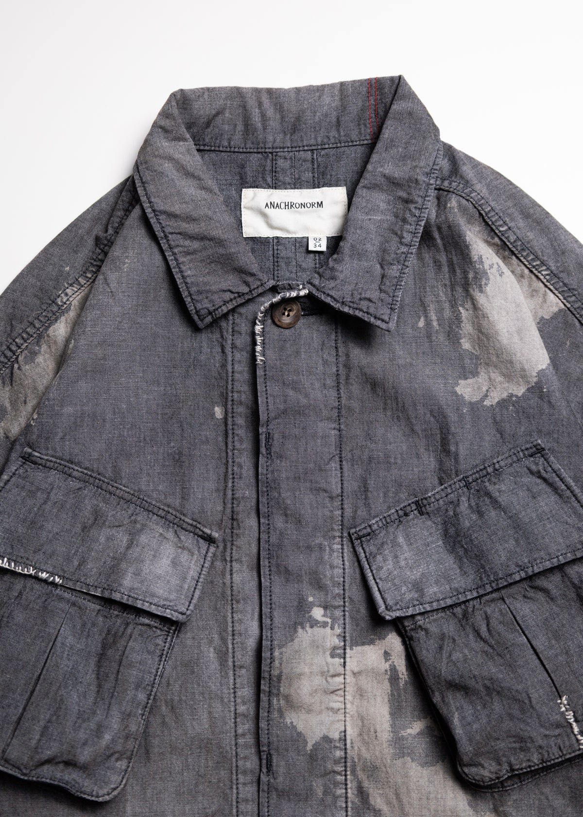[ANACHRONORM] CHAMBRAY REMAKED FATIGUE JACKET