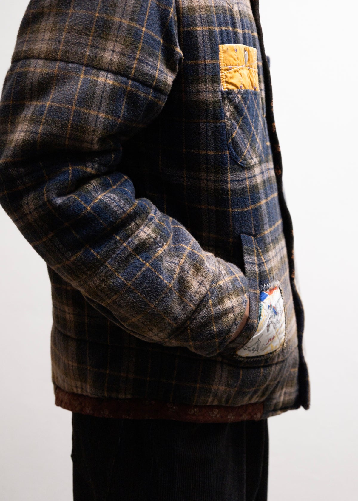 [KHOKI] Vintage-effect Checked Puffer