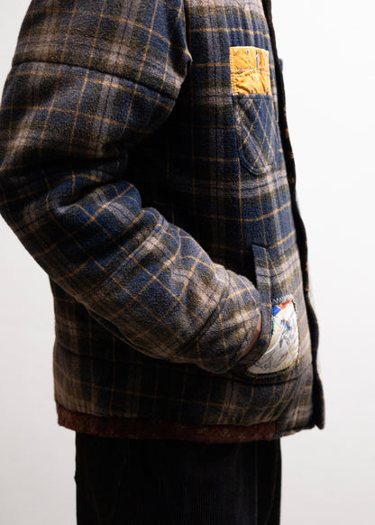 [KHOKI] Vintage-effect Checked Puffer