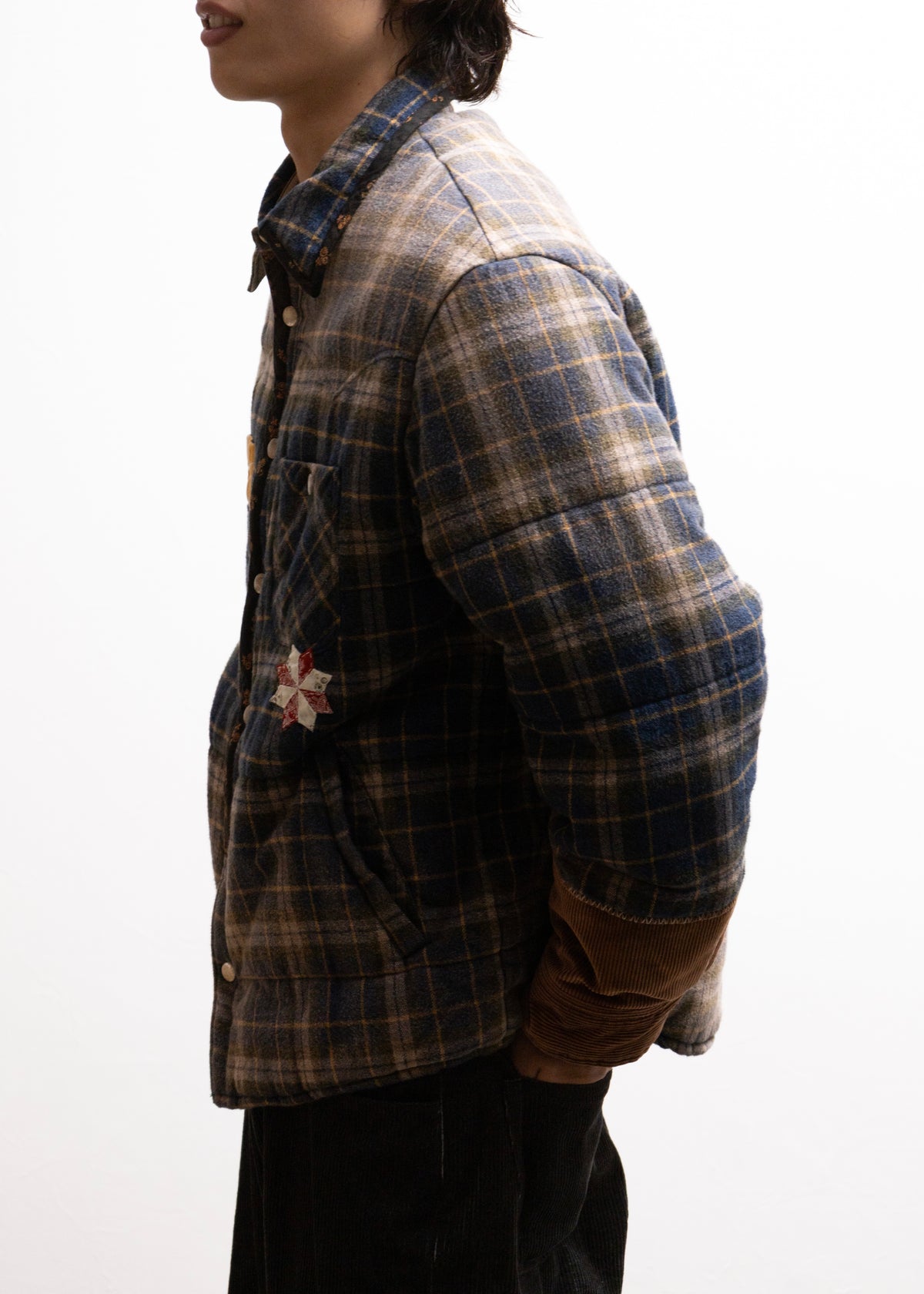 [KHOKI] Vintage-effect Checked Puffer