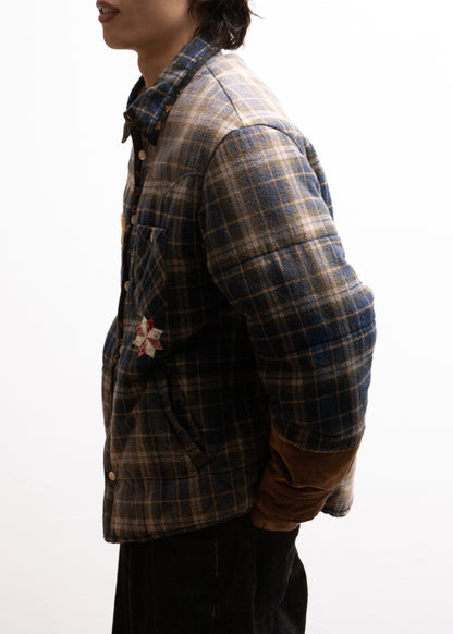 [KHOKI] Vintage-effect Checked Puffer
