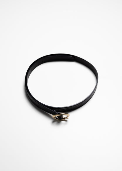 [BISOWN] LIZARD OVAL BELT