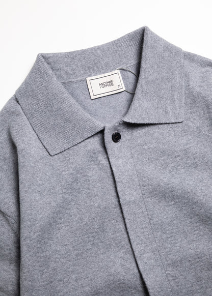 [ANOTHER OFFICE] Hidden Button Collar Cardigan