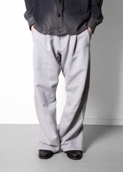 KHOKI 3D Cutting Sweat Pants スウェットパンツ正面 GRAY 着用 175cm SIZE2