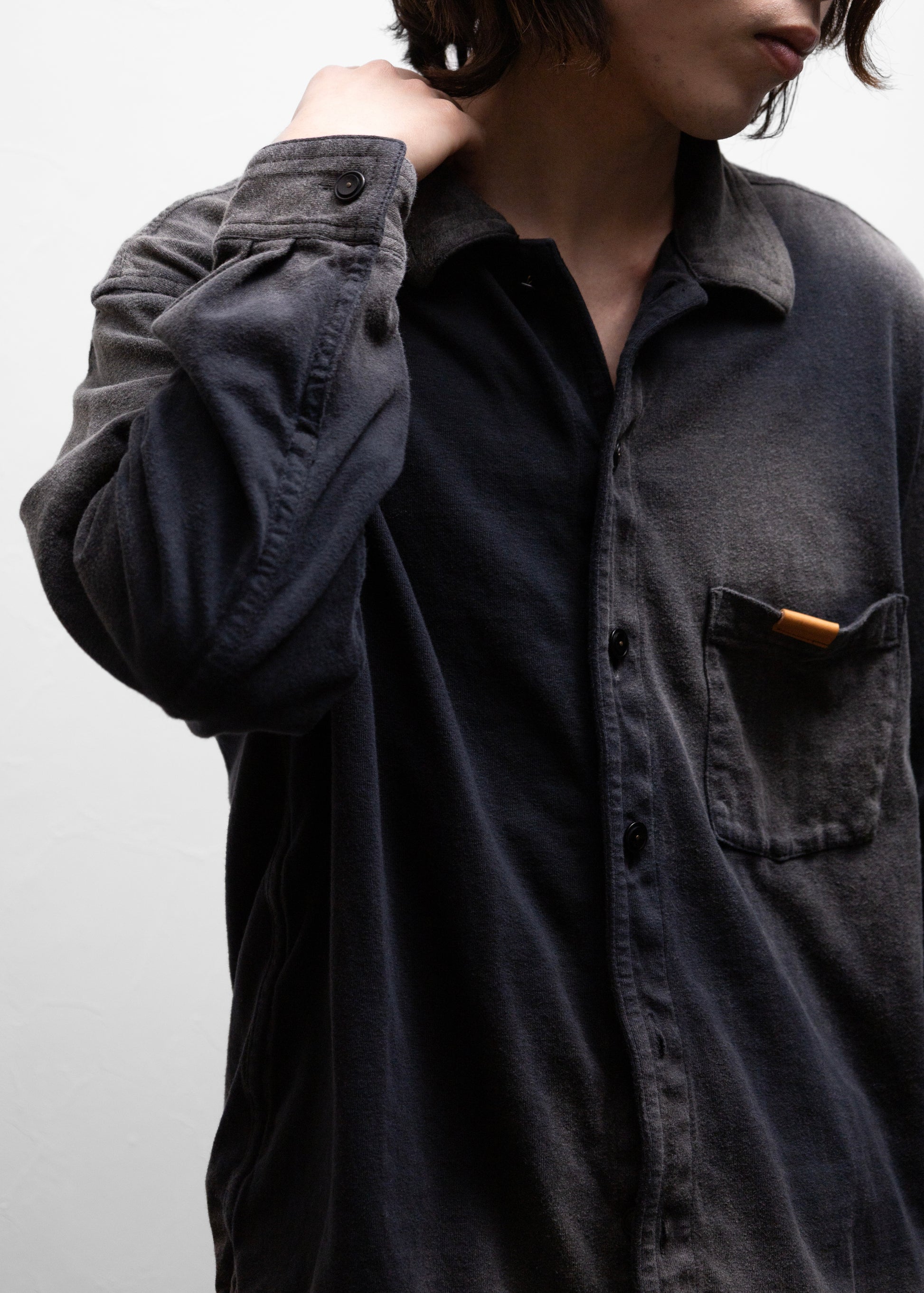 KHOKI Faded Memory Shirt シャツ ヴィンテージ 正面 着用 175cm SIZE 2