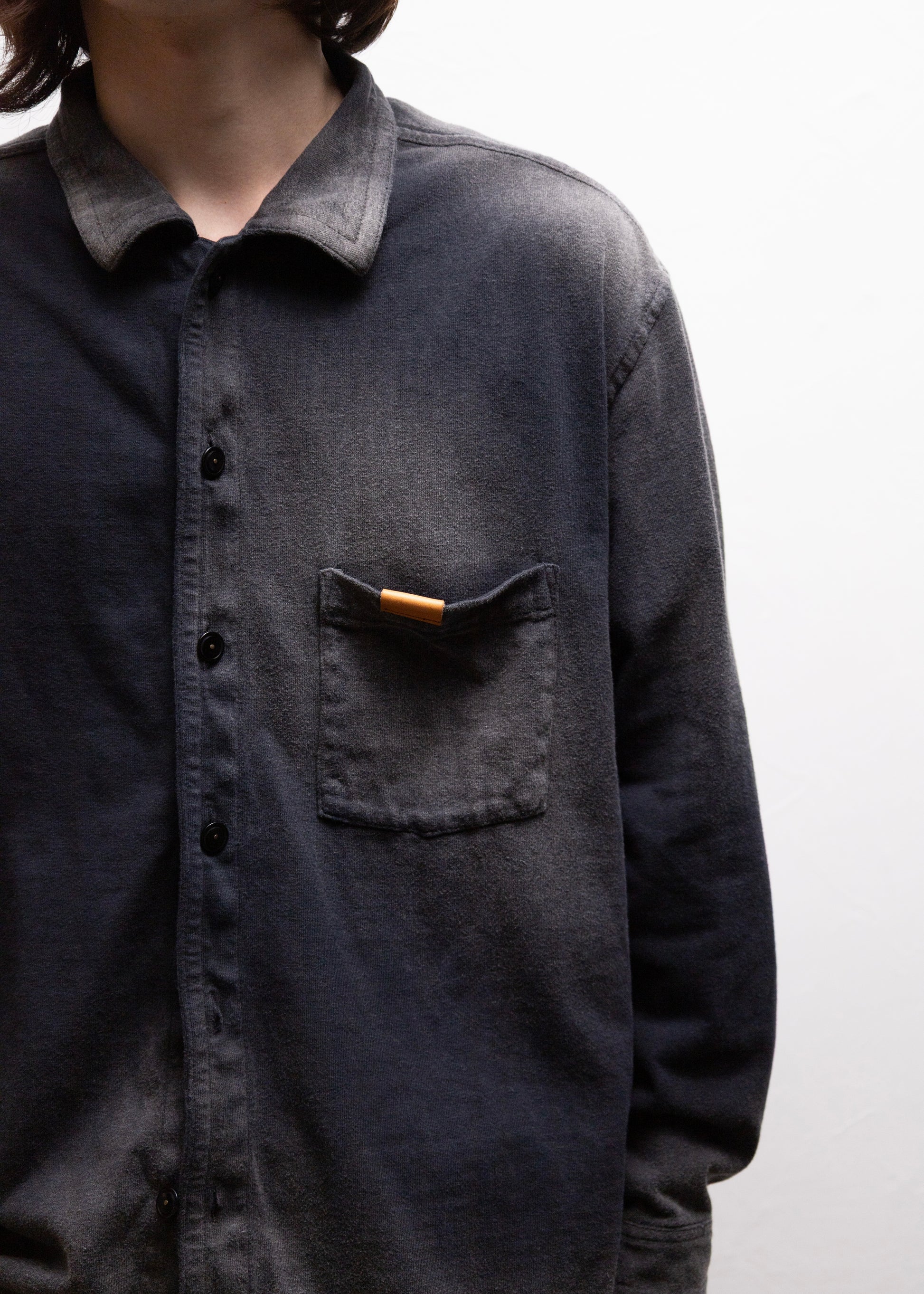 KHOKI Faded Memory Shirt シャツ ヴィンテージ 正面 着用 175cm SIZE 2