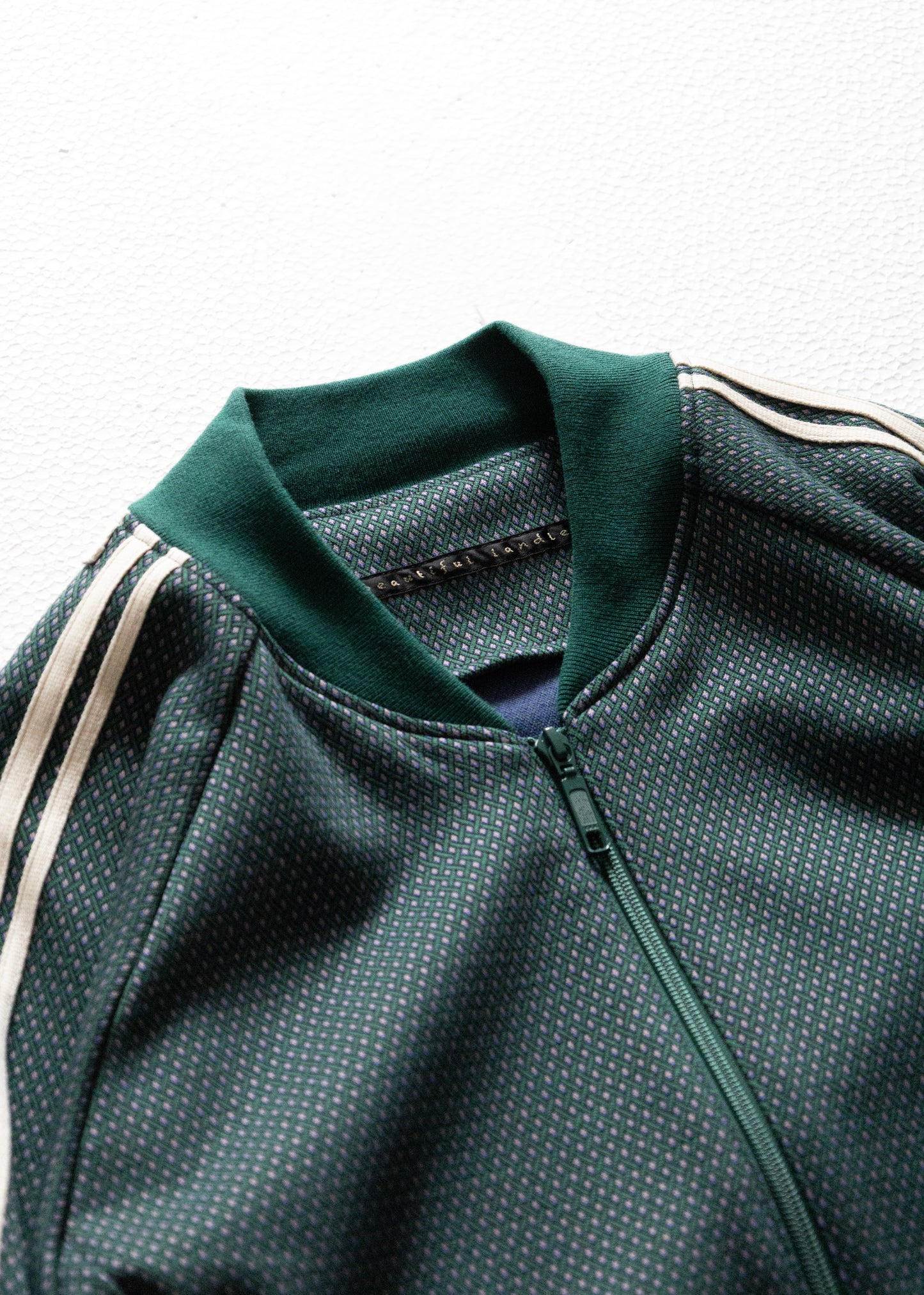 [my beautiful landlet] JACQUARD CHECK JERSEY TRACK JACKET