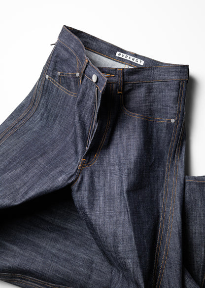 [NVRFRGT] 3D TWISTED WIDE LEG JEANS