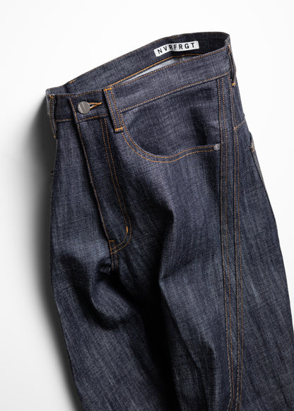 [NVRFRGT] 3D TWISTED WIDE LEG JEANS