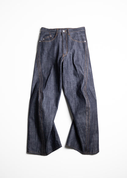 [NVRFRGT] 3D TWISTED WIDE LEG JEANS