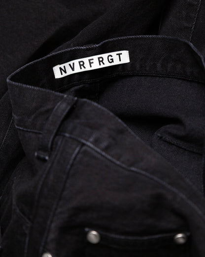 [NVRFRGT] 3D TWISTED WIDE LEG JEANS