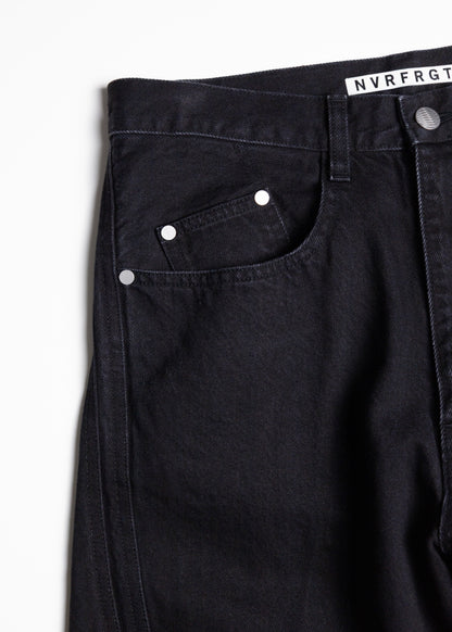 [NVRFRGT] 3D TWISTED WIDE LEG JEANS