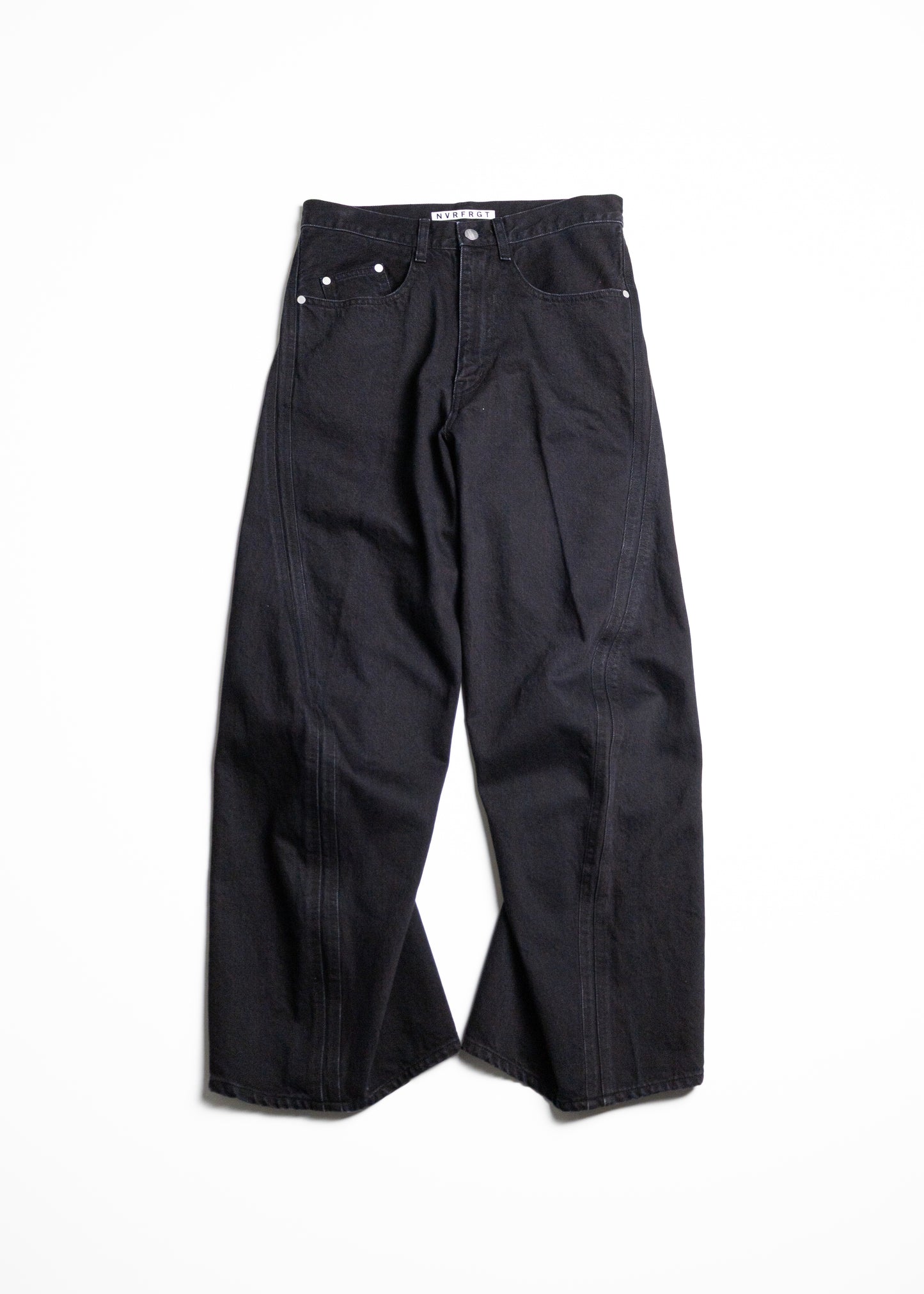 [NVRFRGT] 3D TWISTED WIDE LEG JEANS