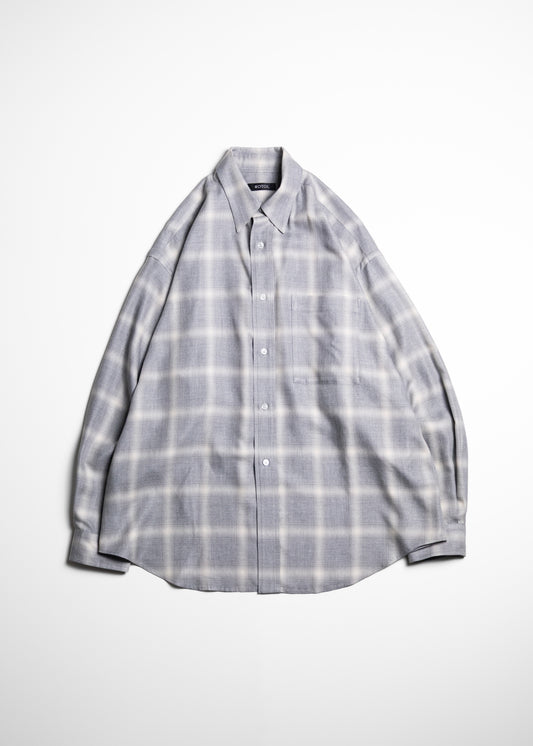 ROTOL Ombre Wide Shirt for process シャツ オンブレチェック 正面 別注 