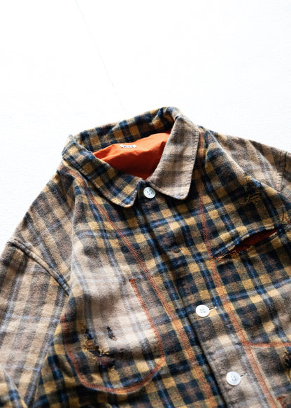 [KHOKI] Vintage finished reversible shirt