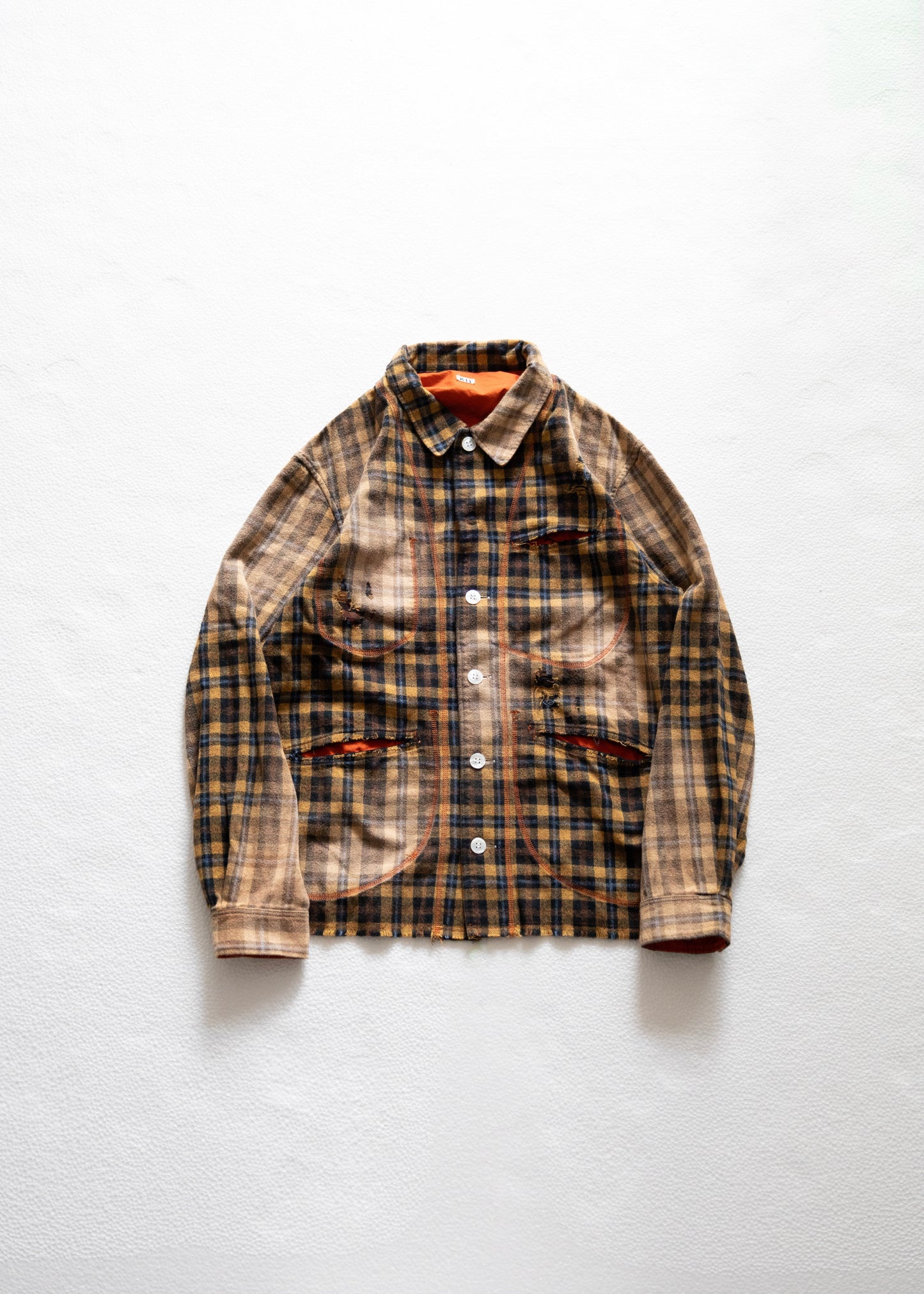 [KHOKI] Vintage finished reversible shirt