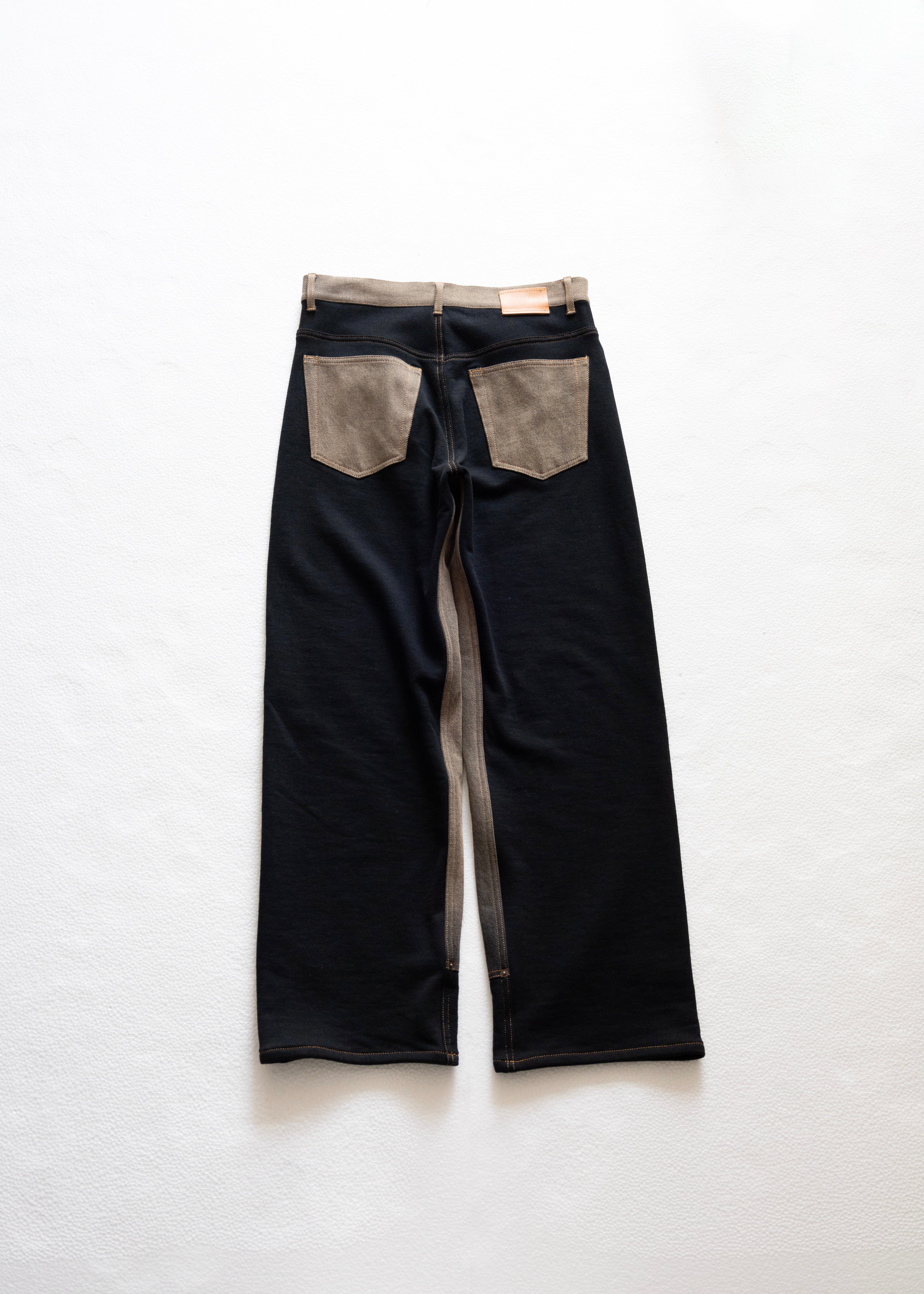 通販] KHOKI（コッキ） Denim patched sweat pants – process