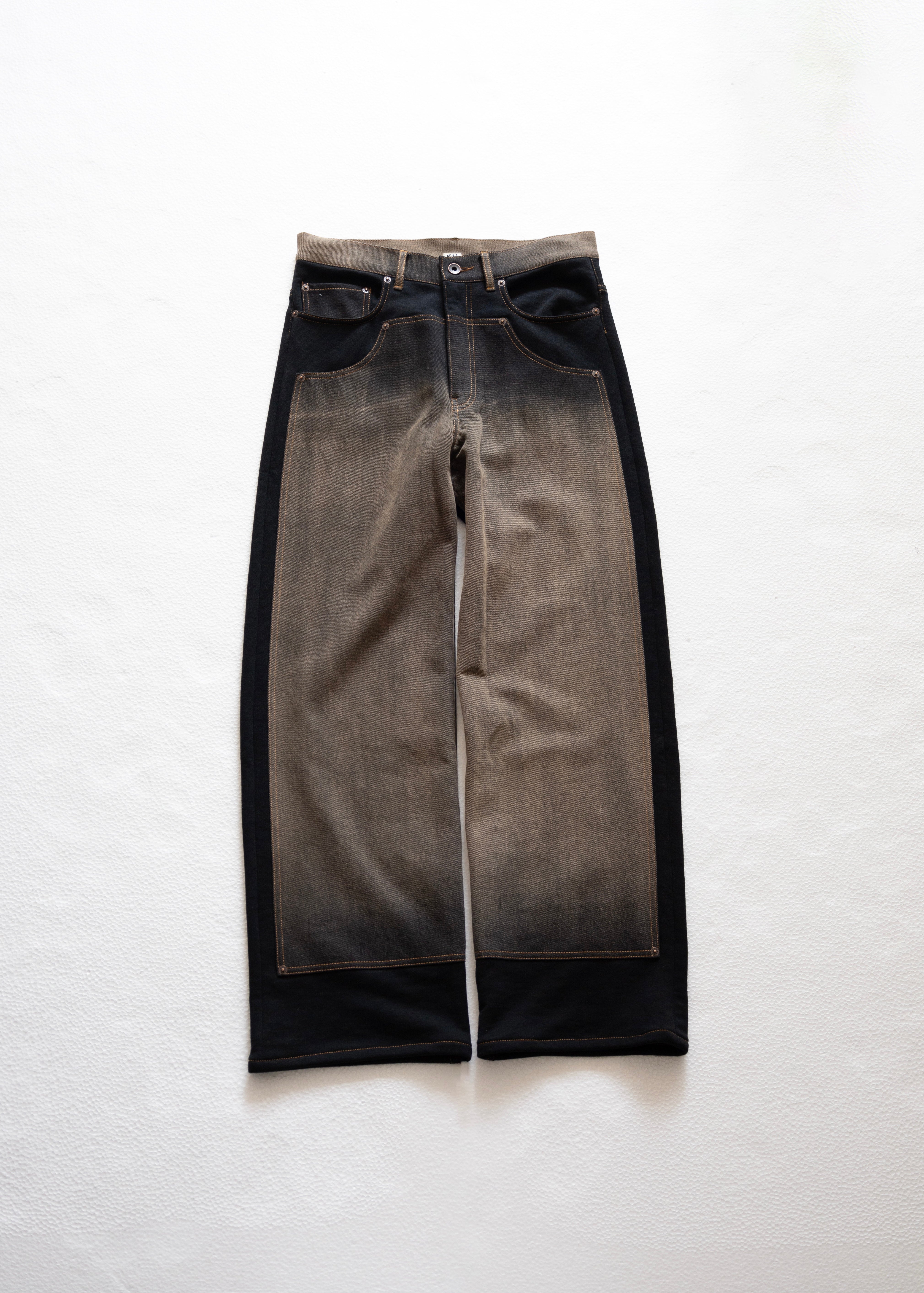 通販] KHOKI（コッキ） Denim patched sweat pants – process