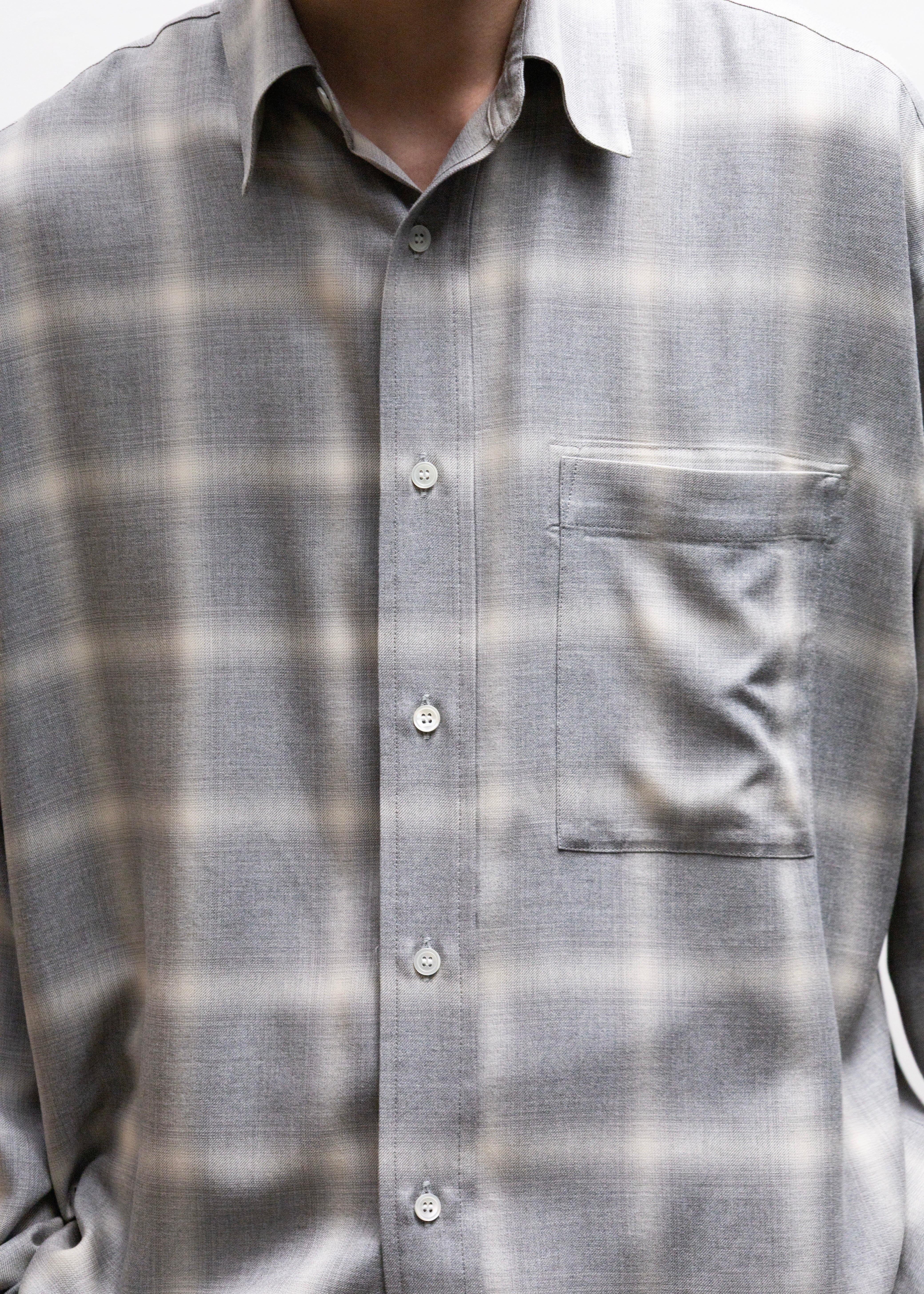 ROTOL シャツ　3 オンブレチェック ROTOL（ロトル）Ombre Wide Shirt for process