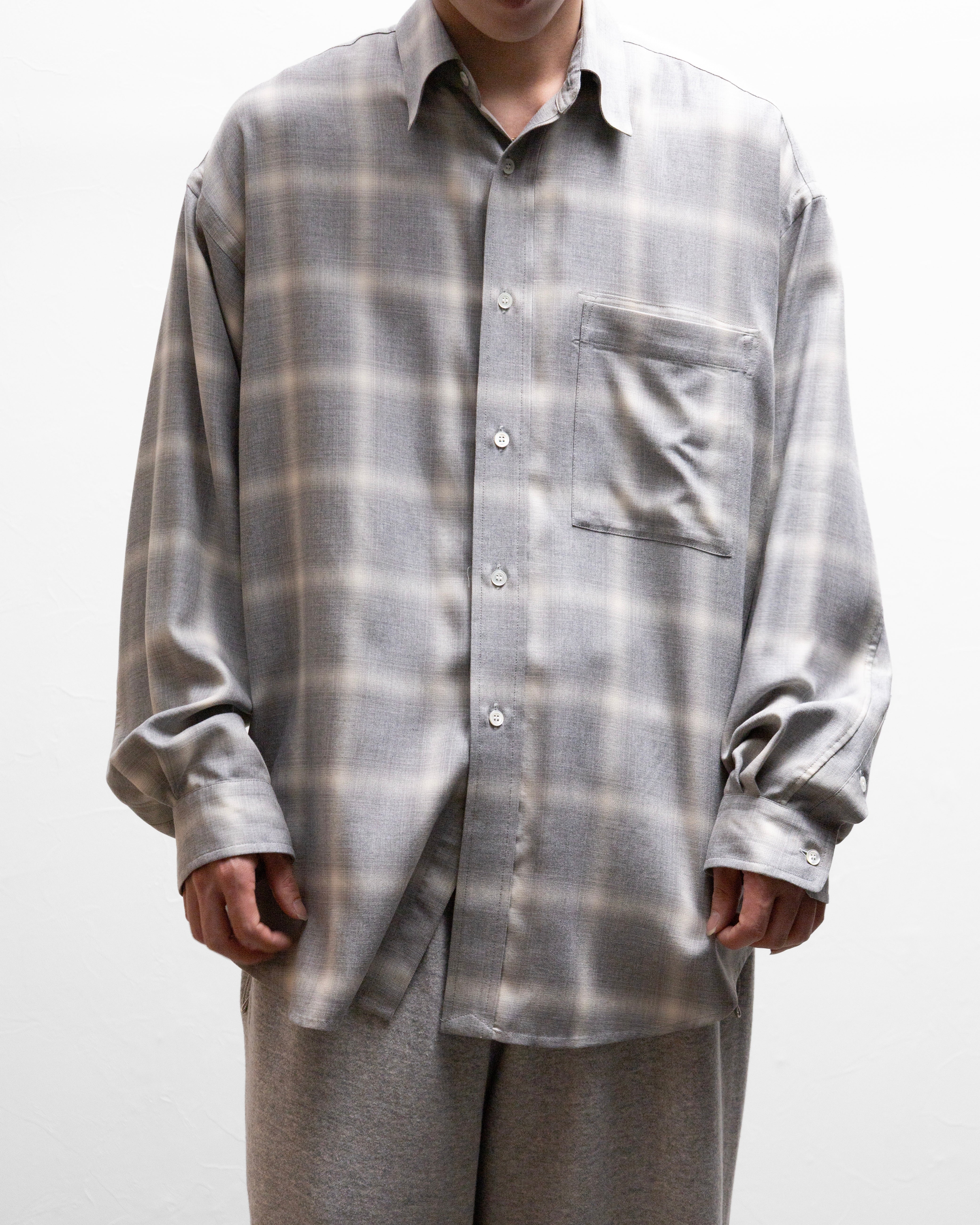 ROTOL シャツ　3 オンブレチェック ROTOL（ロトル）Ombre Wide Shirt for process