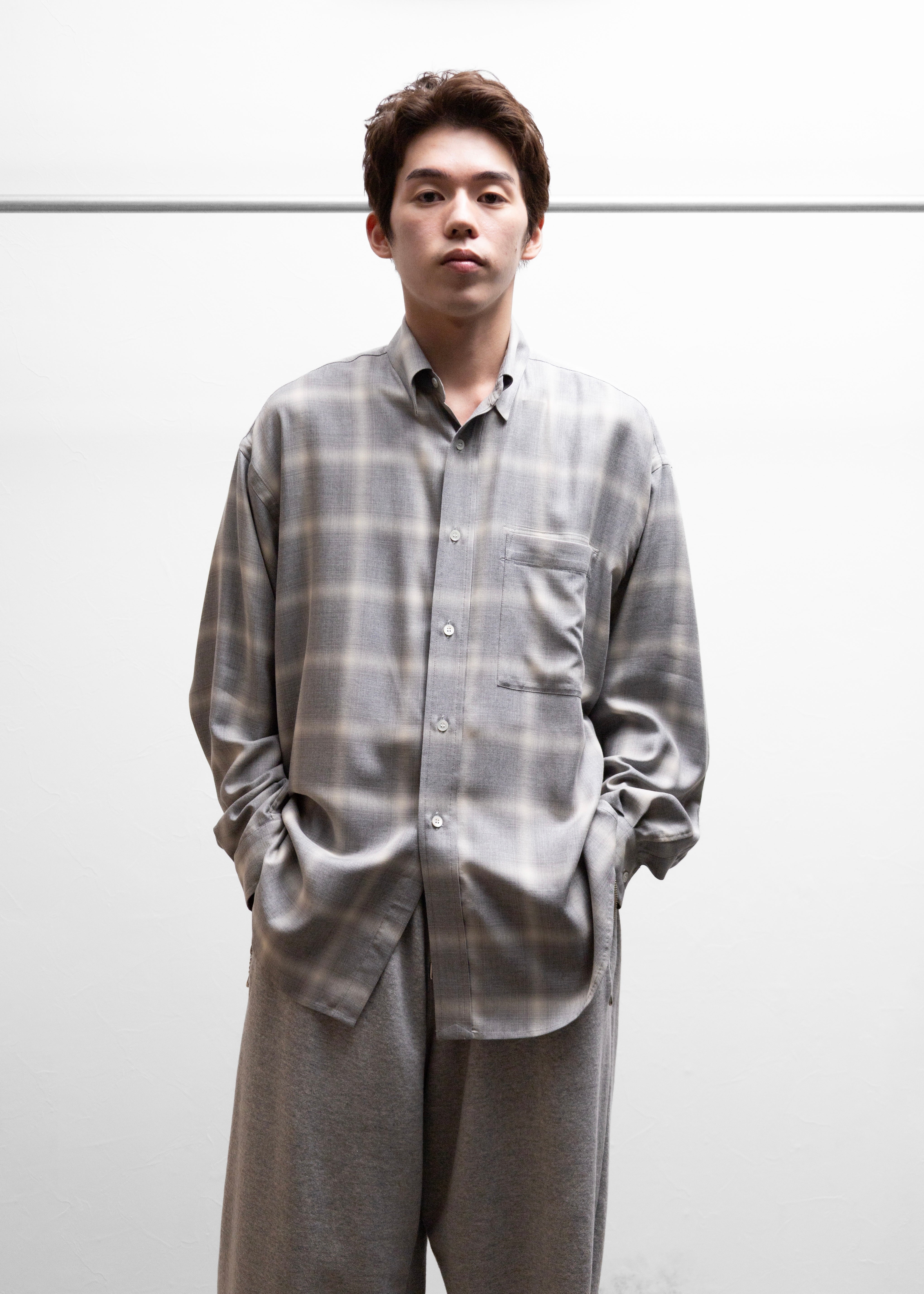 ROTOL シャツ　3 オンブレチェック ROTOL（ロトル）Ombre Wide Shirt for process