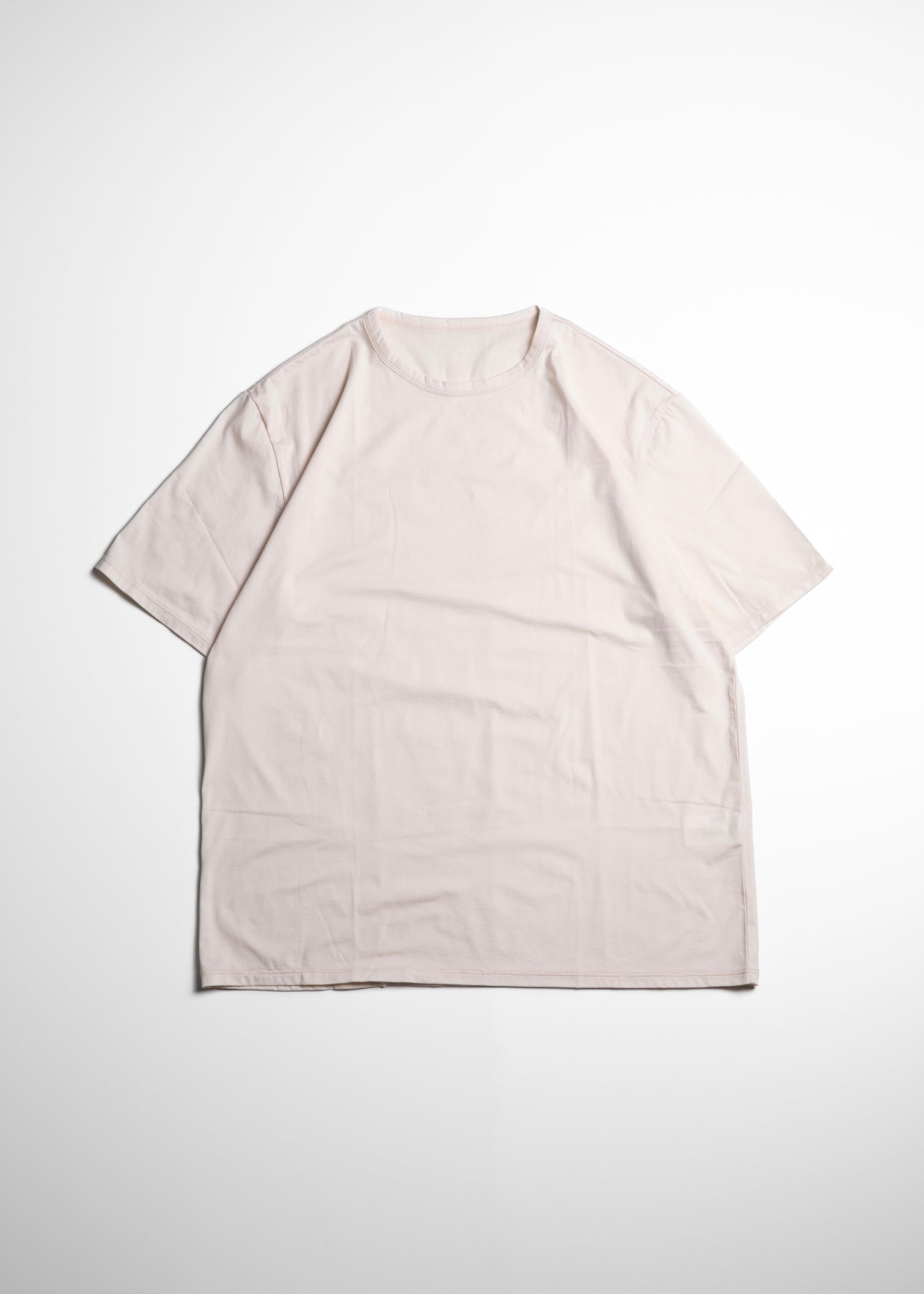 KANEMASA PHIL. 46G Cotton Thin Pack Tee Tシャツ コットン 正面 PINK BEIGE
