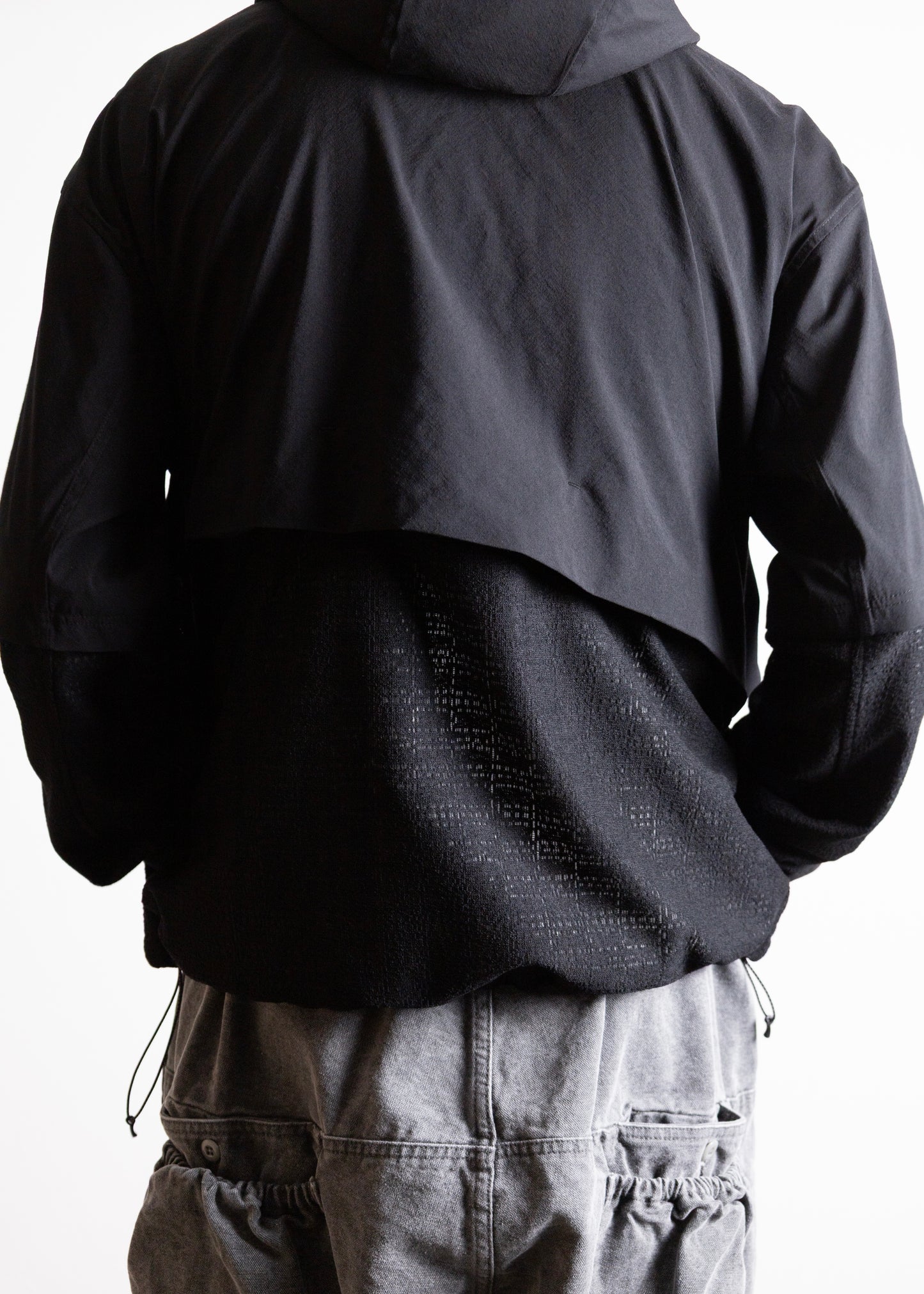 PASTOR NOVA DUAL-LAYER HOODED JACKET ナイロンジャケット メッシュ 背面 着用 175cm SIZE2