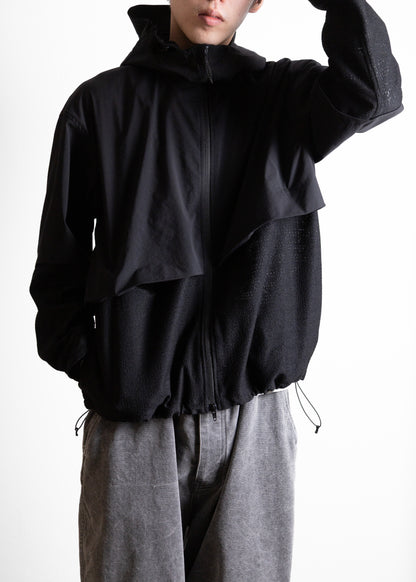 PASTOR NOVA DUAL-LAYER HOODED JACKET ナイロンジャケット メッシュ 正面 着用 175cm SIZE2