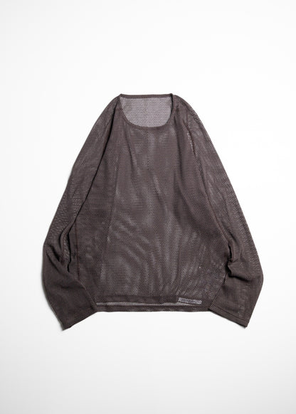 OPPOSE DUALITY Long Sleeve T-Shirts Mesh ロンT メッシュ ブラウン 正面