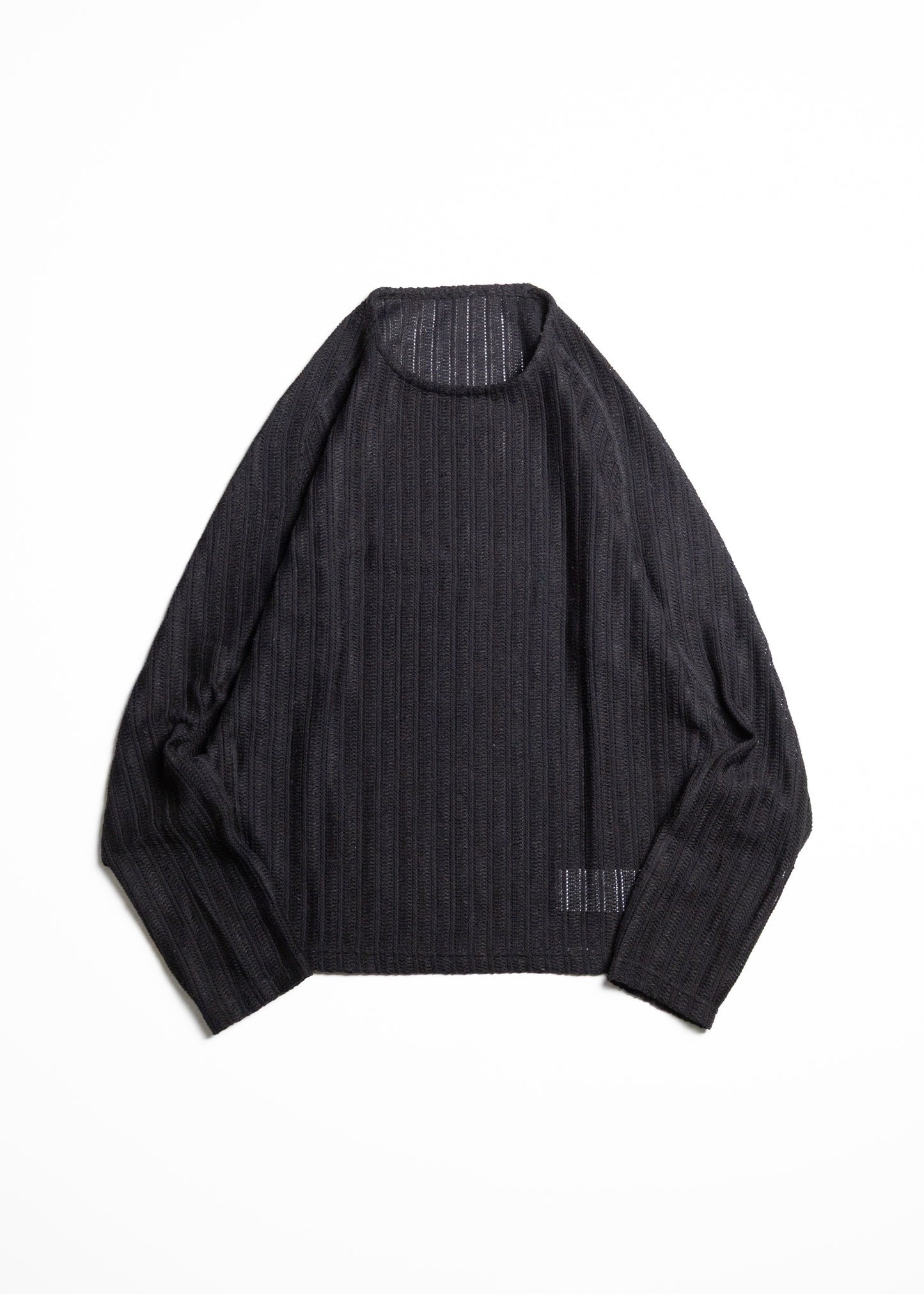 OPPOSE DUALITY Long Sleeve T-shirts Wave ロンT メッシュ ブラック  正面 