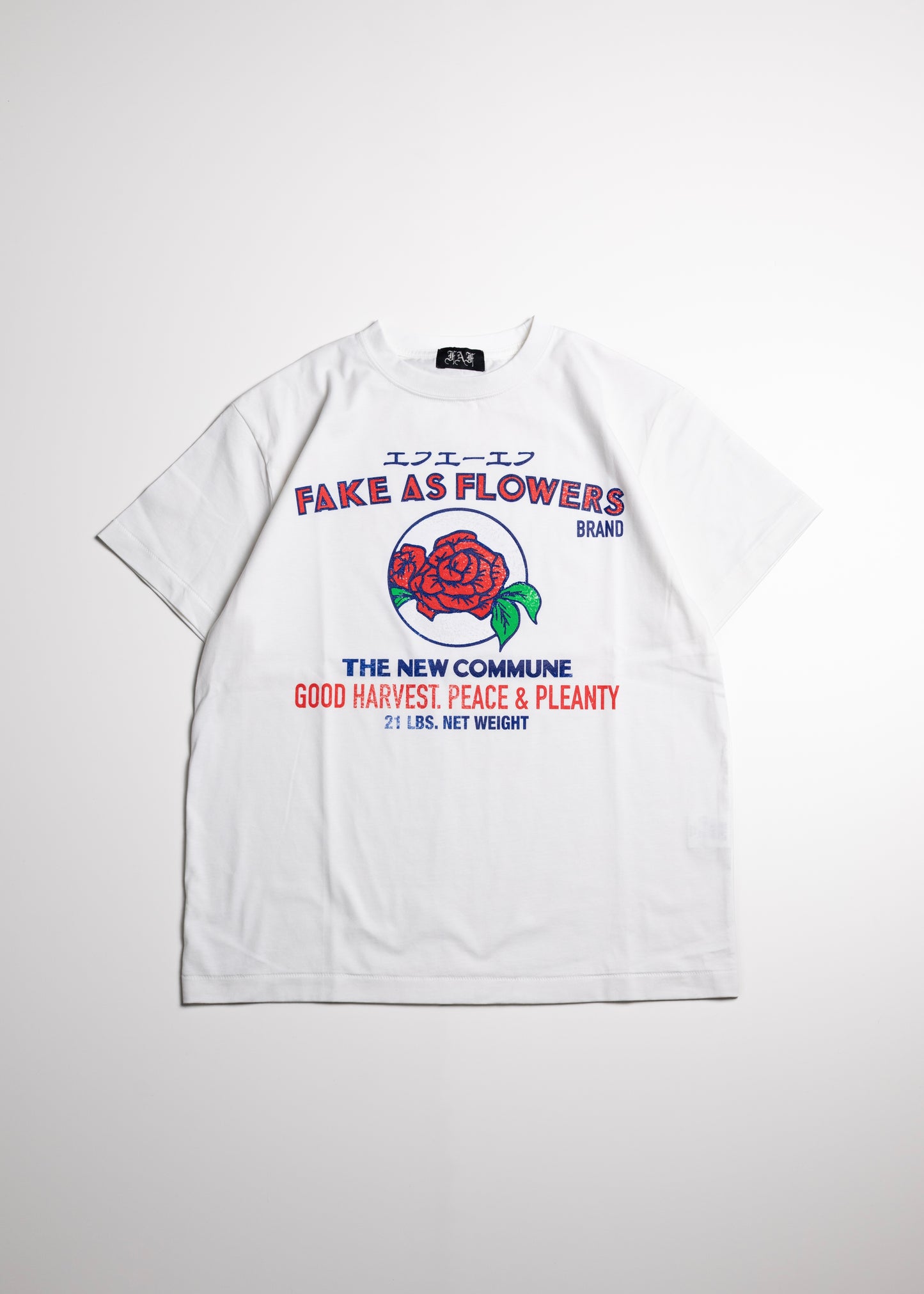 FAF Label Tee Tシャツ ホワイト 正面